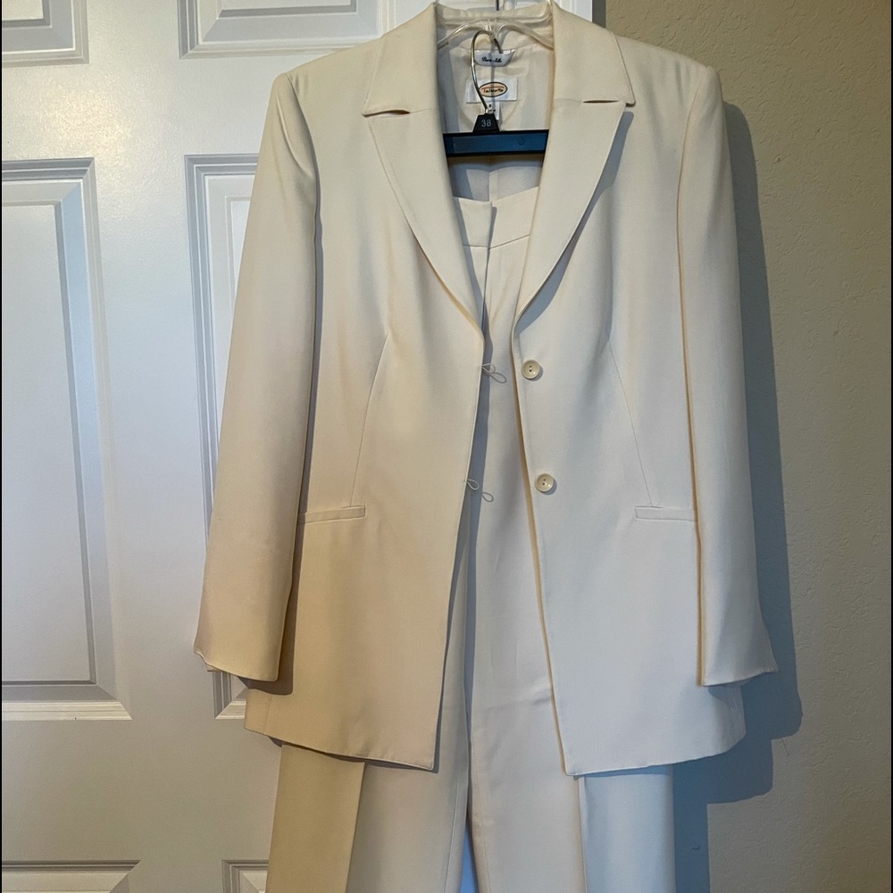 All silk cream Anne Taylor suit.